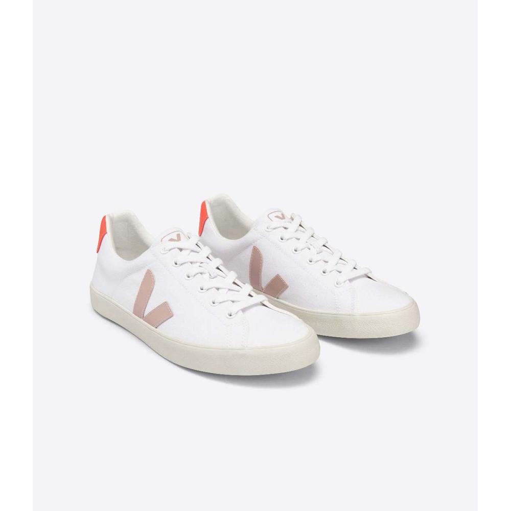 Veja ESPLAR SE CANVAS Tenisky Damske White/Orange | SK 605YXF